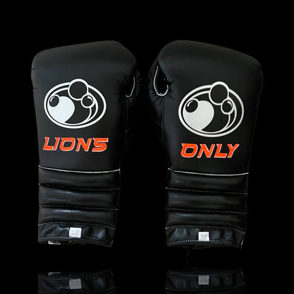 Grant Black Full View Leather Boxing Gloves Back View