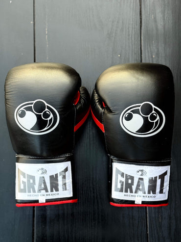 Grant Boxing Gloves Black/Red Padded Gloves Back View
