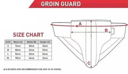Groin Guard Size Chart