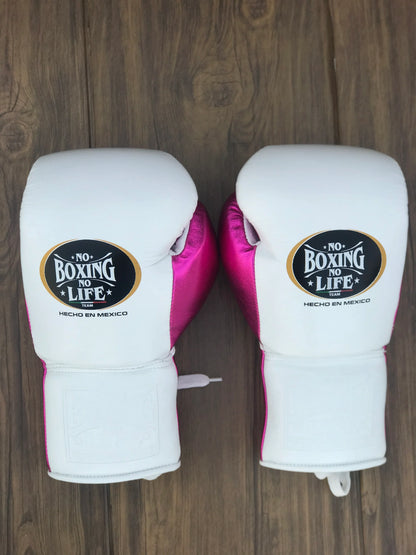 No Boxing No Life Boxing Gloves Set | Pink/White