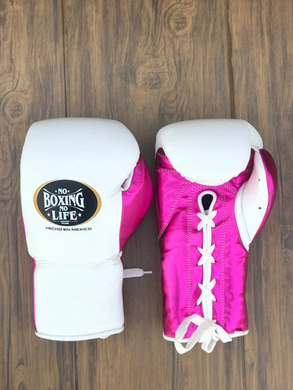 No Boxing No Life Boxing Gloves Set | Pink/White
