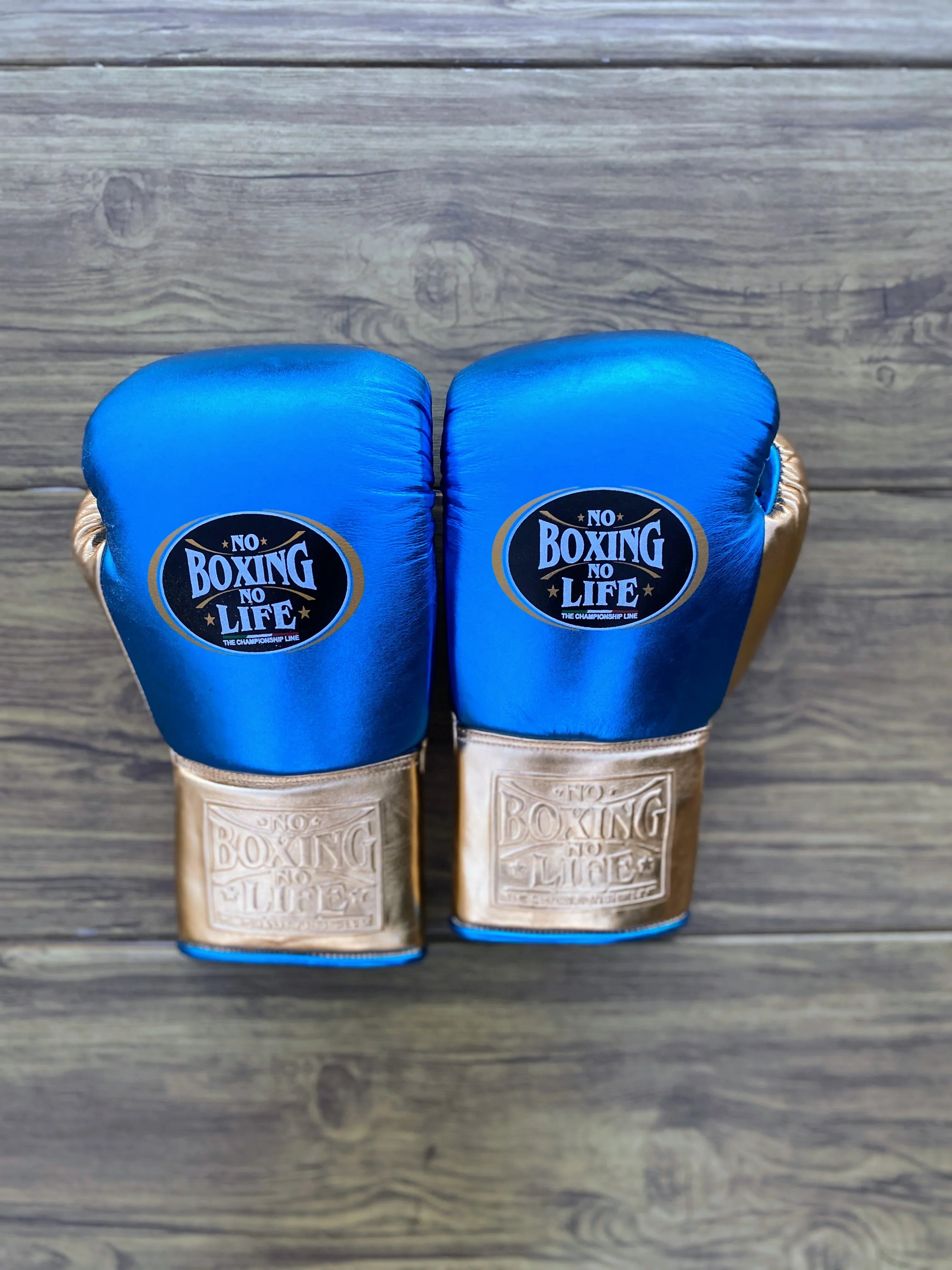 No Boxing No Life Boxing Gloves Set | Blue/Gold – GlovesGuard