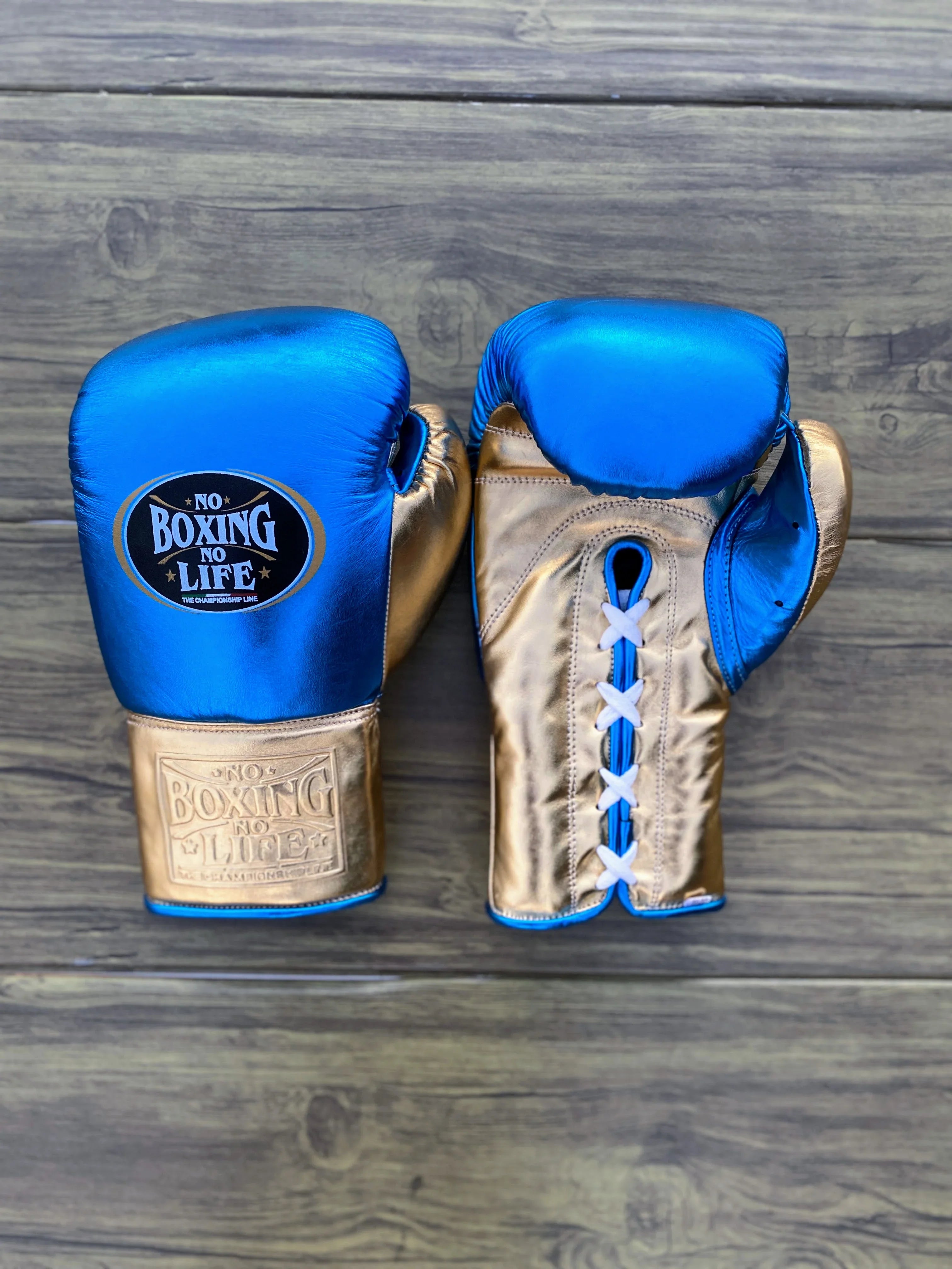 No Boxing No Life Boxing Gloves Set | Blue/Gold – GlovesGuard
