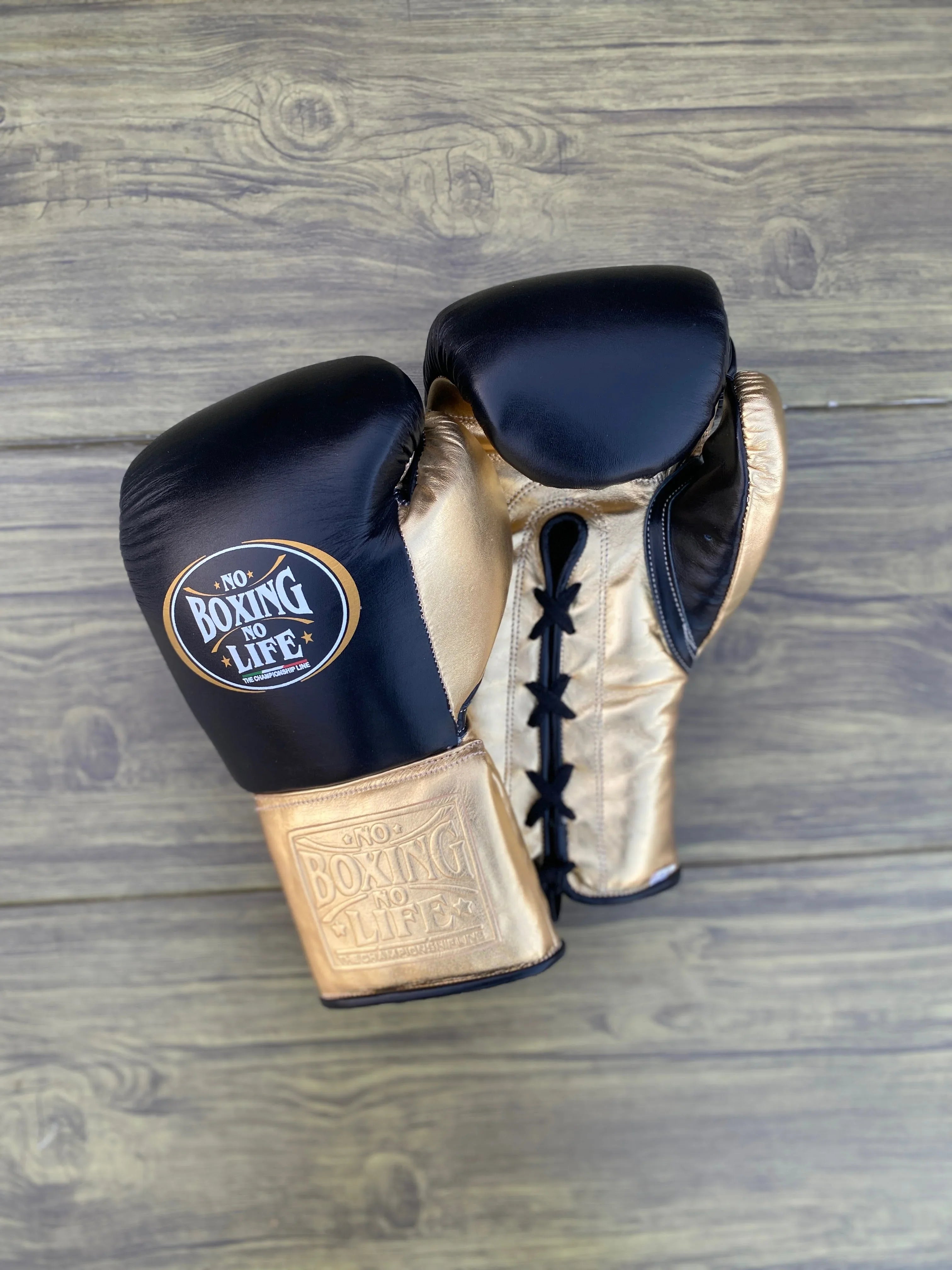 No Boxing No Life Boxing Gloves Set | Black/Gold – GlovesGuard