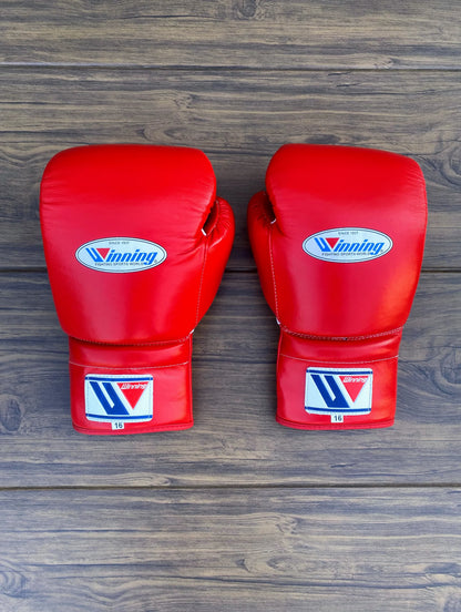 Red Boxing set gloves Front Pair View