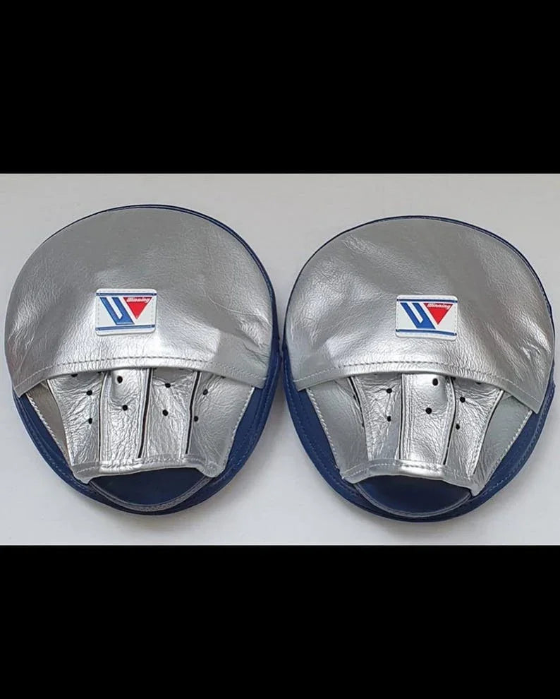 Pair of silver side Punching mitts with Winning Logo