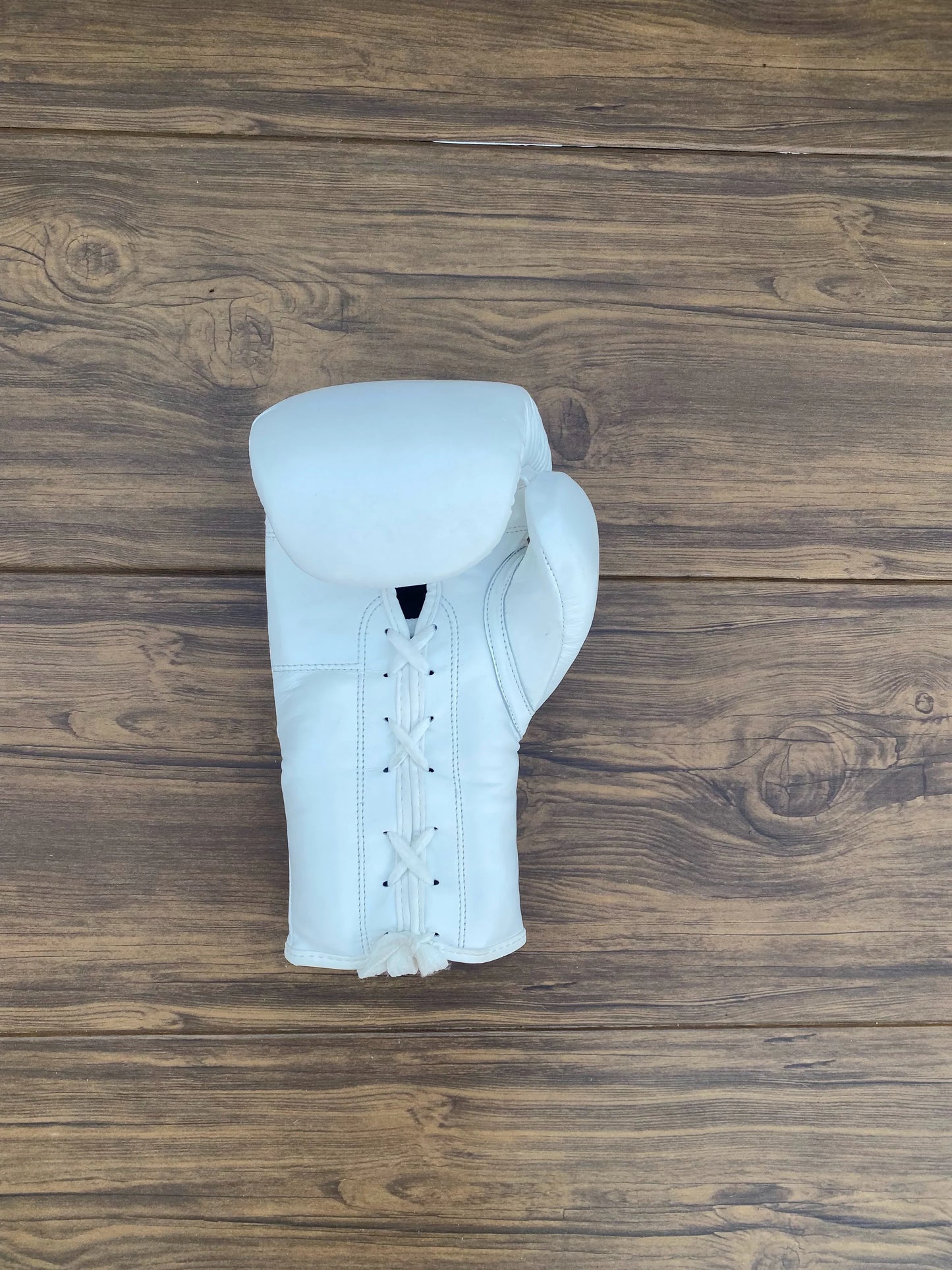 White set Boxing Gloves Back side with Winning Logo