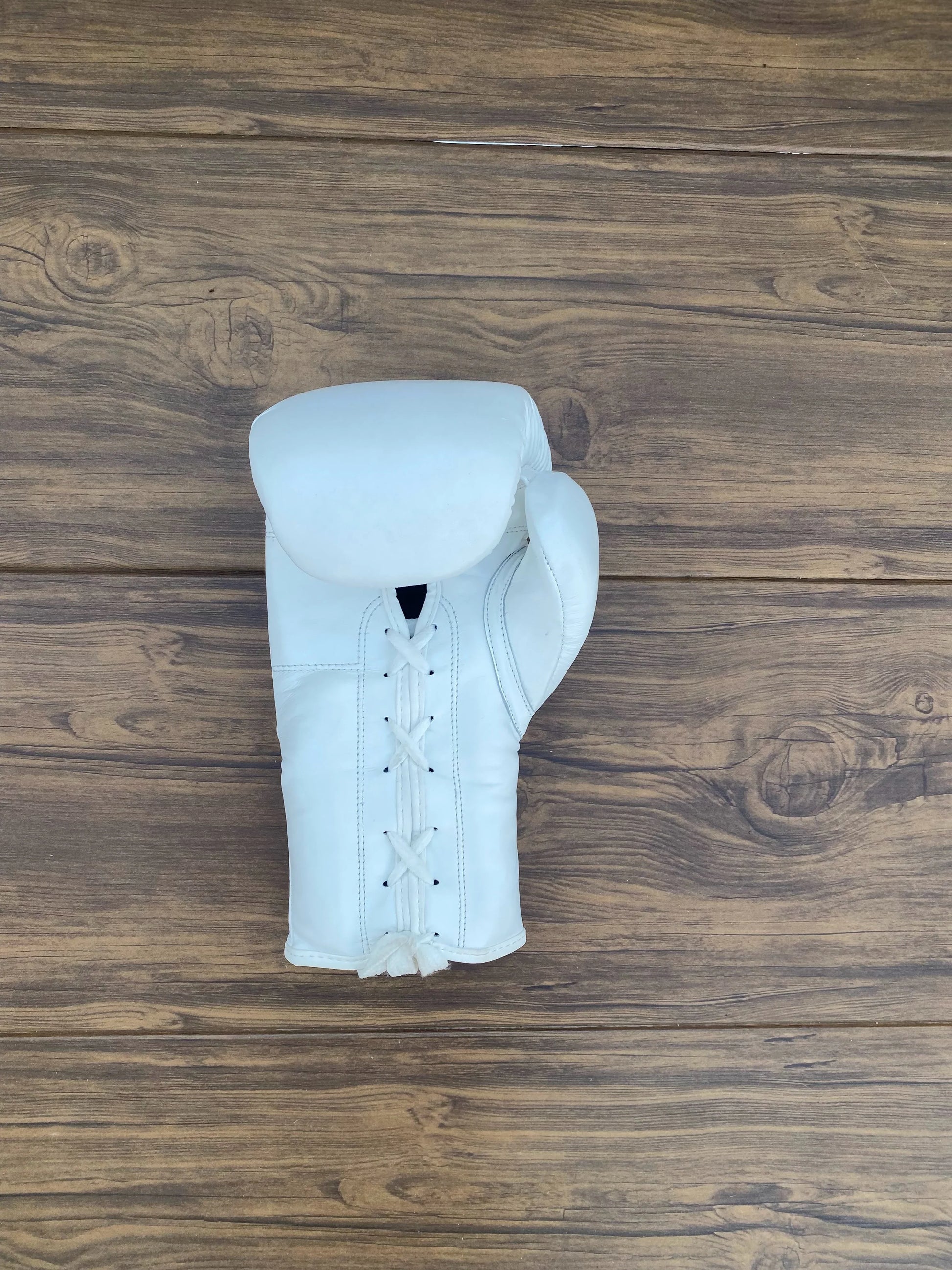 White set Boxing Gloves Back side with Winning Logo