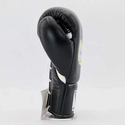Side Image of Winning Black Boxing Gloves - Lace-up (Japanese Logo)