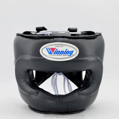Winning Black Professional Full Face Headgear Front View
