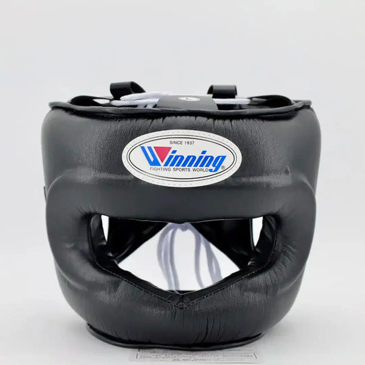 Winning Black Professional Full Face Headgear Front View