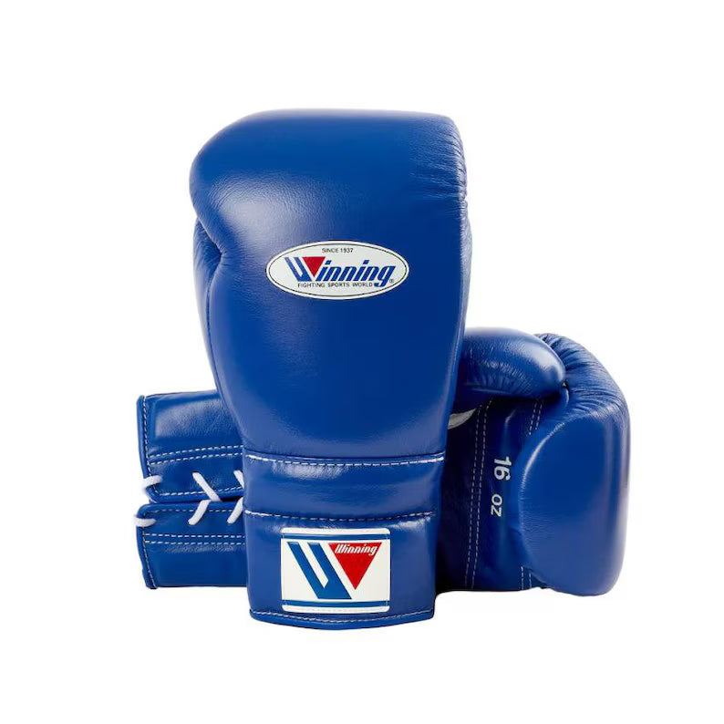 Image of Winning Blue Boxing Gloves - Lace-Up