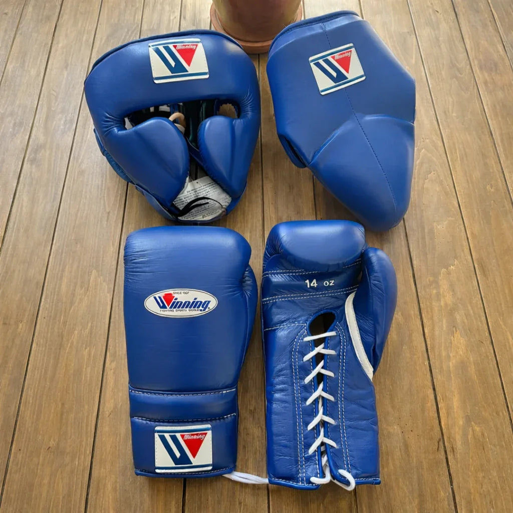 Winning Navy Blue Boxing Gloves Set Image