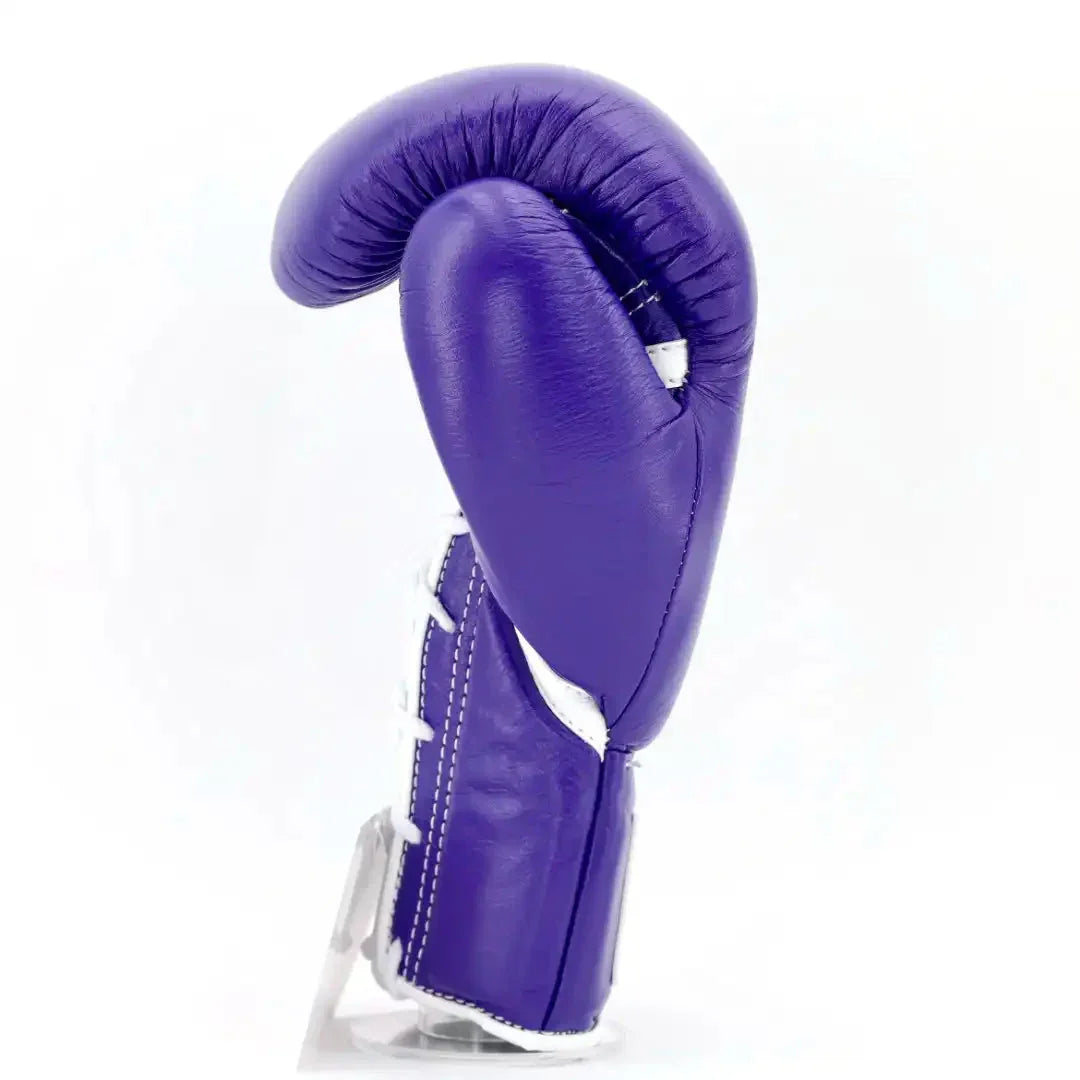 Winning Purple Lace-Up Boxing Gloves Lace-Up Side View