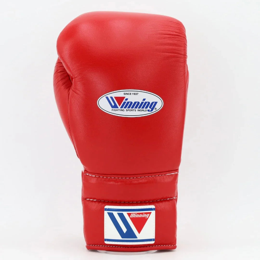 Front of Winning Red Lace-Up Boxing Gloves