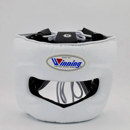 Winning White Full Face Headgear Front View