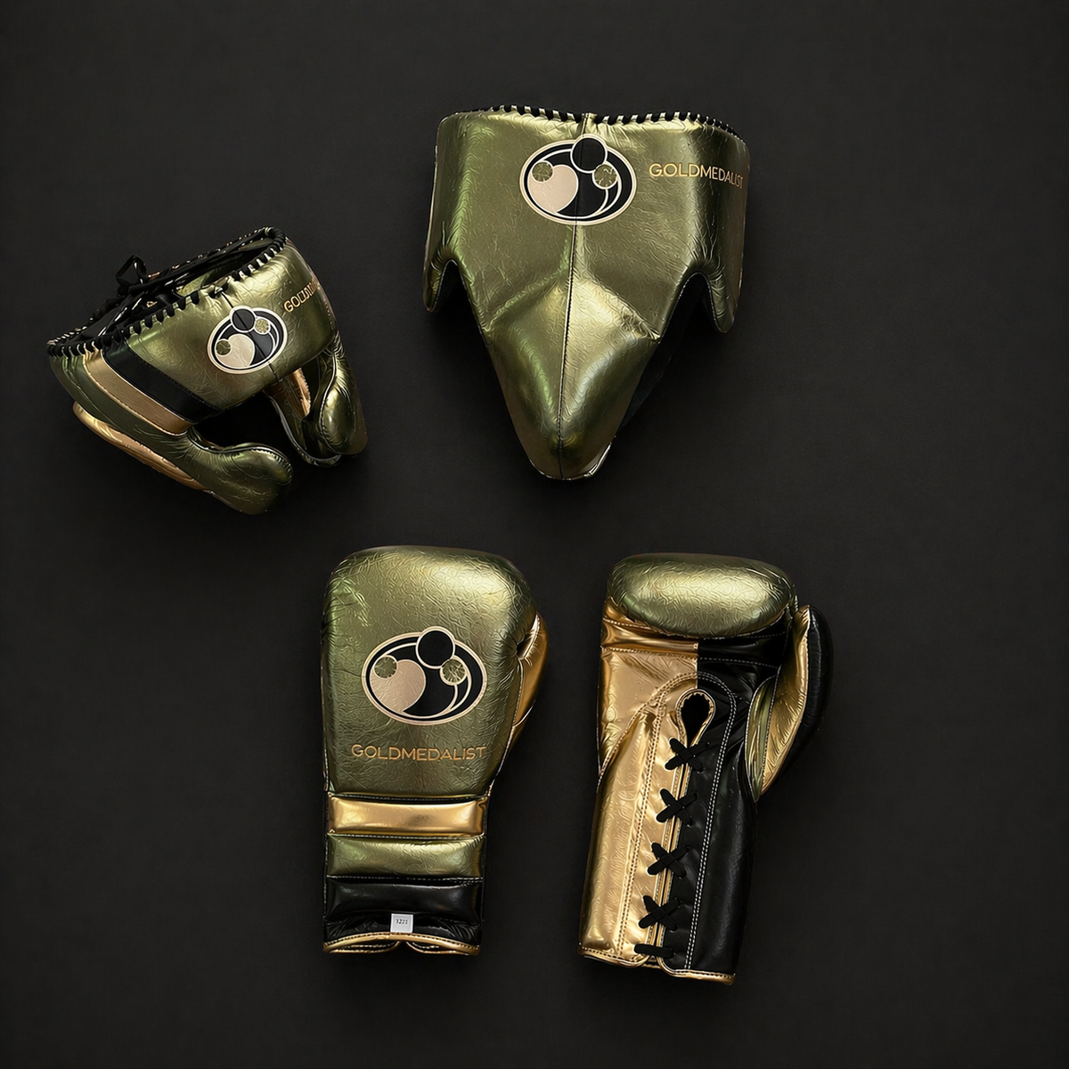 Grant Leather Boxing Set Green/Gold/Black Custom Training Collection