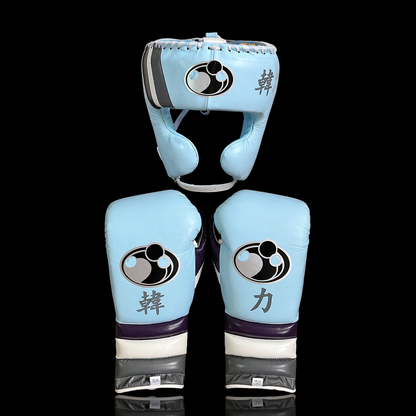 Grant Full Gear Boxing Set Sky-Blue/Purple/White 14oz Gloves Training Pack
