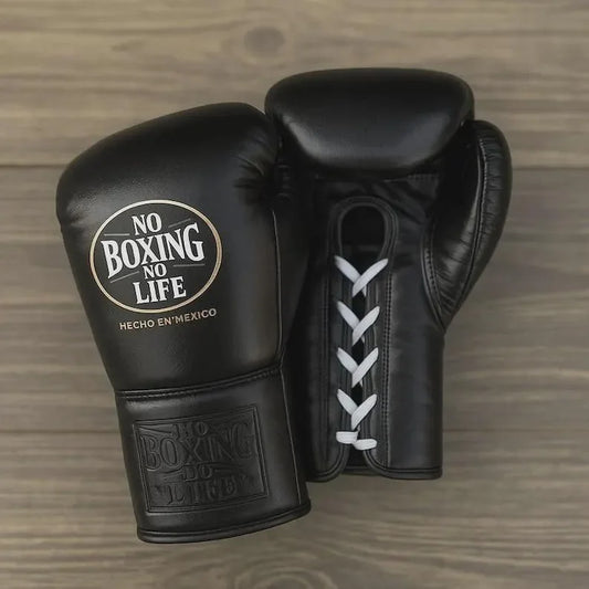 No Boxing No Life Boxing Gloves | Lace-Up | Black