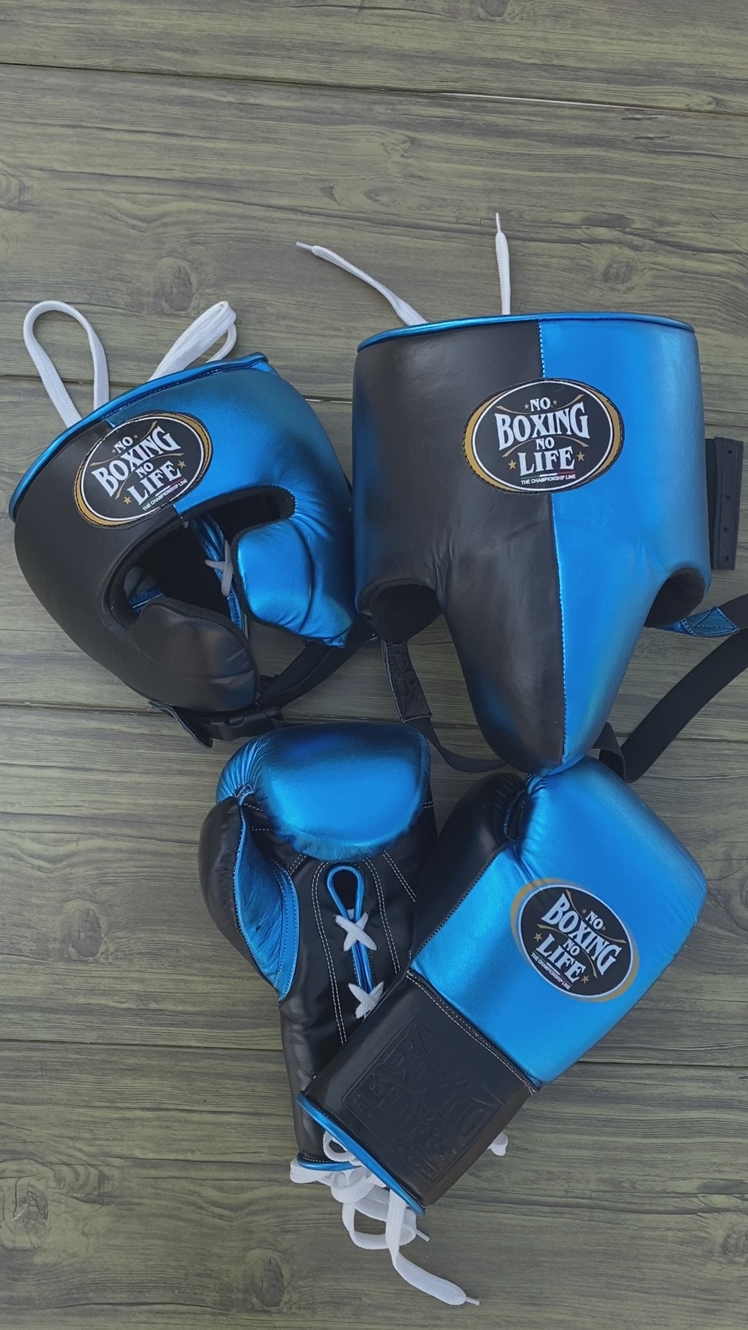 No Boxing No Life Boxing Gloves Set | Blue/Black – GlovesGuard