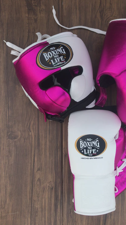 No Boxing No Life Boxing Gloves Set | Pink/White